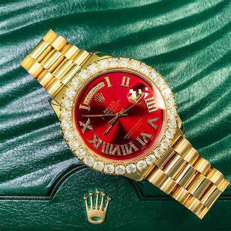 fake red face rolex|rolex red face with diamonds.